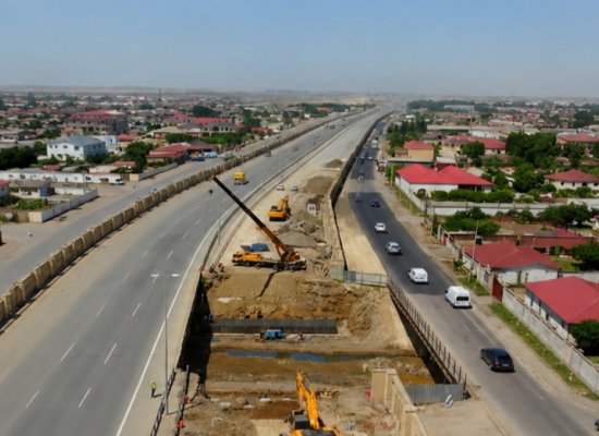 Qaradağda 3 fərqli yol sahəsində yeni avtomobil körpüləri tikilir