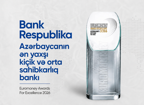 Euromoneynəşri Bank RespublikanıAzərbaycanın ən yaxşı kiçik vəorta sahibkarlıq bankıelan etdi