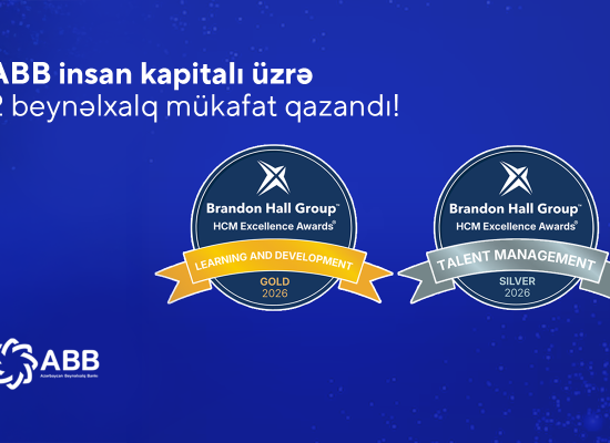 ABB insan kapitalının idarə olunması sahəsində daha 2nüfuzlu beynəlxalq mükafat qazandı!