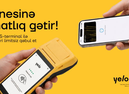 Yelo POS-terminal ilə ödənişləri limitsiz qəbul edin