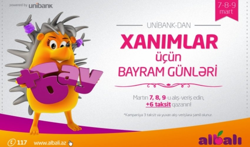 Xanımlar üçün 3 gün bayram Xanımlar üçün 3 gün bayram