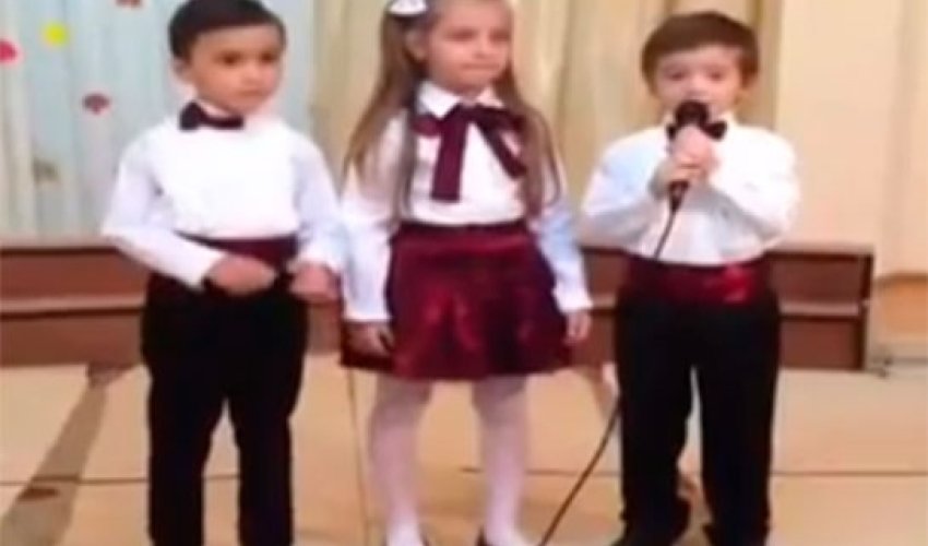 Leyla Əliyevanın oğlundan daha bir şeir - VİDEO Leyla Əliyevanın oğlundan daha bir şeir - VİDEO