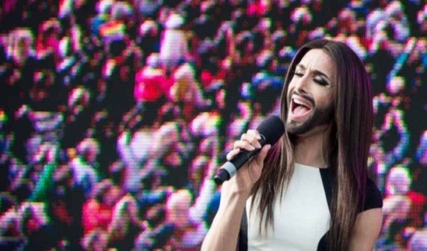 Conchita Wurst, Eurovision winner, in Austria concert