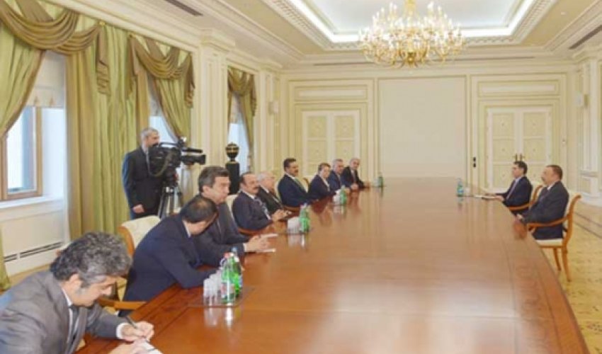 İlham Əliyev Türkiyə Böyük Millət Məclisinin sədrini qəbul etdi