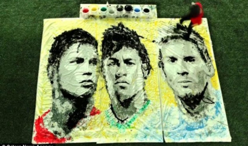 Artist creates World Cup players' portraits - VIDEO