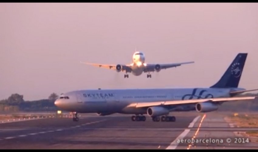 Aeroprtda iki təyyarənin toqquşma təhlükəsi - VİDEO Aeroprtda iki təyyarənin toqquşma təhlükəsi - VİDEO