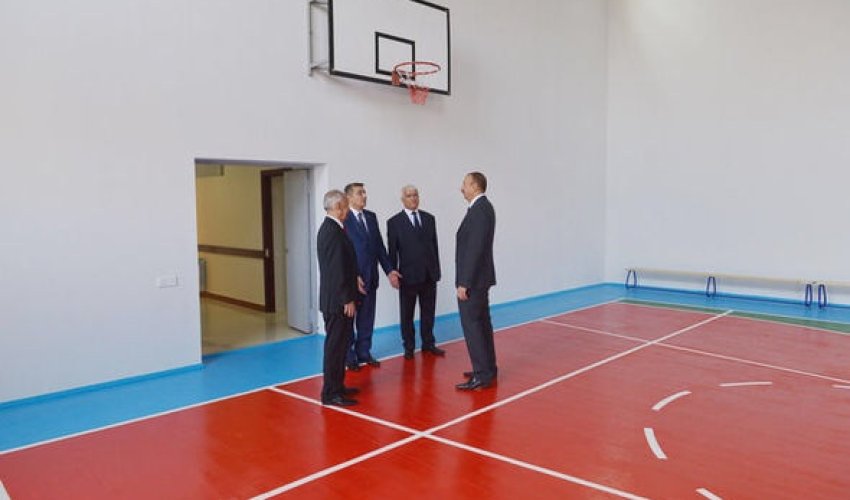 İlham Əliyev yeni məktəb binaları açılışında iştirak edib - FOTOLAR