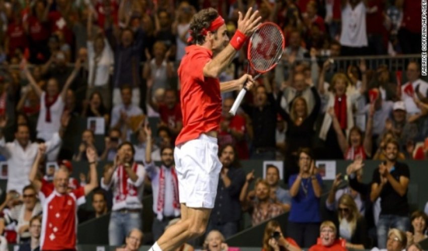 Roger Federer takes Switzerland into the Davis Cup final