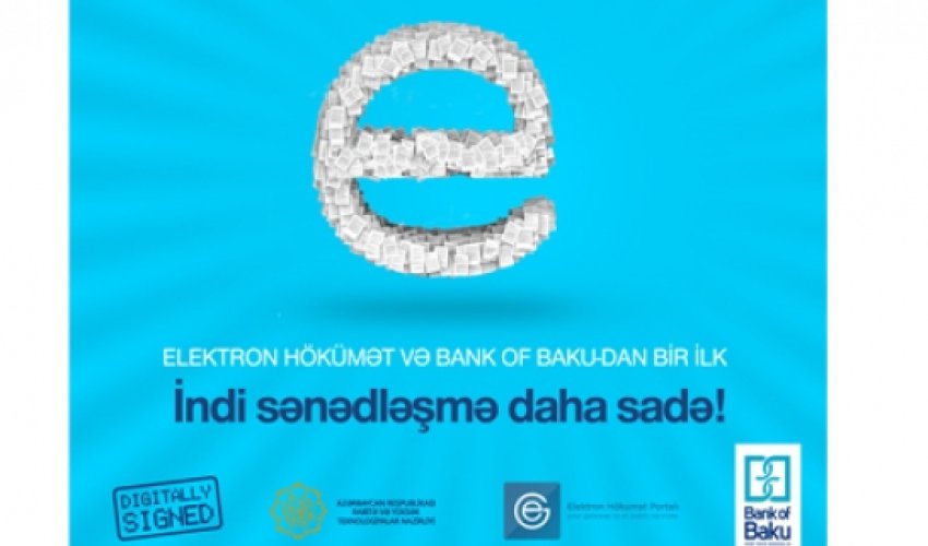 İlk dəfə - “Bank of Baku” və “Elektron hökümət”-in birgə layihəsi: elektron arayışla kredit və Bolkart al! İlk dəfə - “Bank of Baku” və “Elektron hökümət”-in birgə layihəsi: elektron arayışla kredit və Bolkart al!
