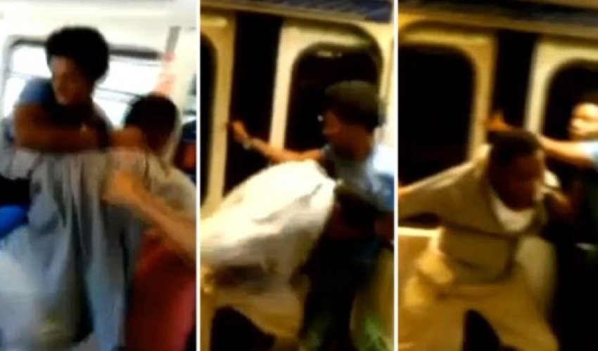 Two teenagers try to throw off an elderly man - VIDEO Two teenagers try to throw off an elderly man - VIDEO