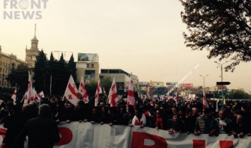 Tiflisdə Saakaşvilli tərəfdarlarının mitinqi keçirilib