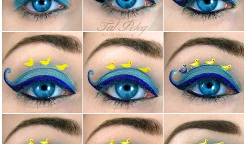 Make-up artist creates miniature eyelid paintings of sushi PHOTO