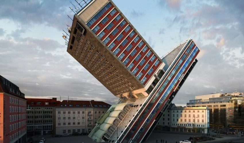 Designer turns Munich hotel skyscraper into 88 pieces of art - PHOTO