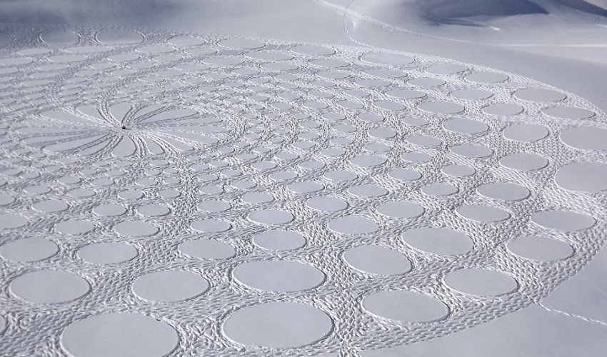 Artist create intricate designs, which disappear after snowfall - PHOTO+VIDEO