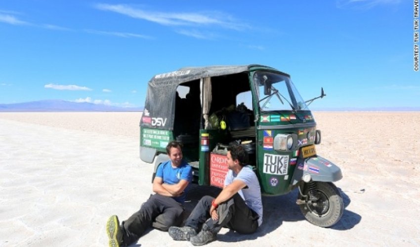The men who drove around the world in a tuk tuk The men who drove around the world in a tuk tuk