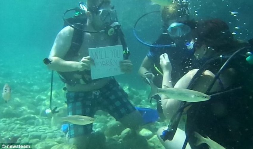 Man popped the question by writing 'will you marry me?' - PHOTO+VIDEO Man popped the question by writing 'will you marry me?' - PHOTO+VIDEO