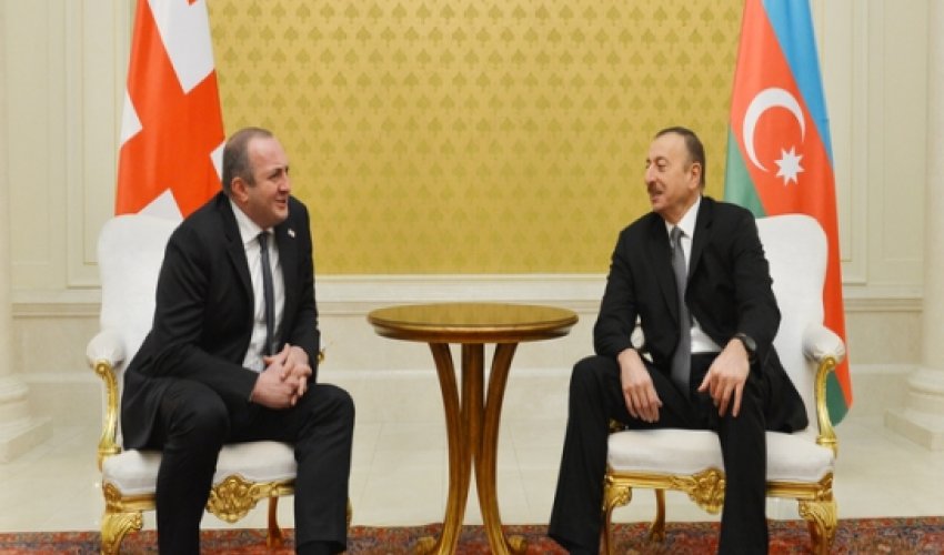 President Aliyev meets visiting Georgian counterpart