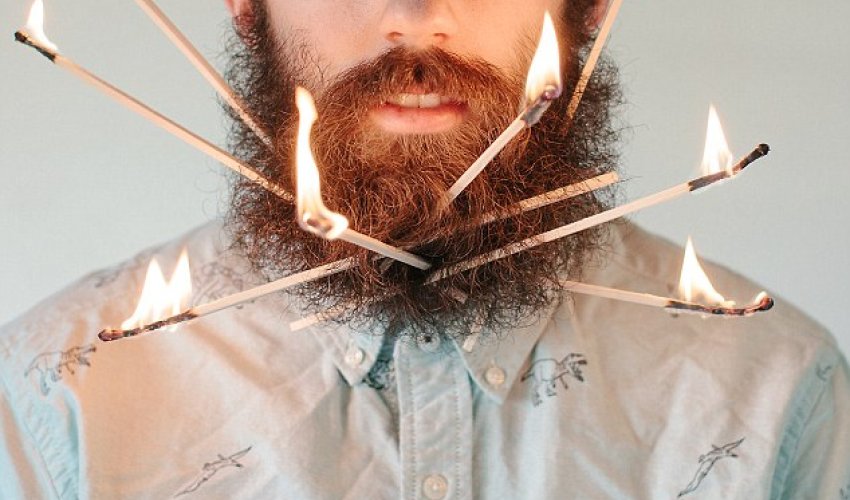 Are those flaming matches in your beard? - PHOTO
