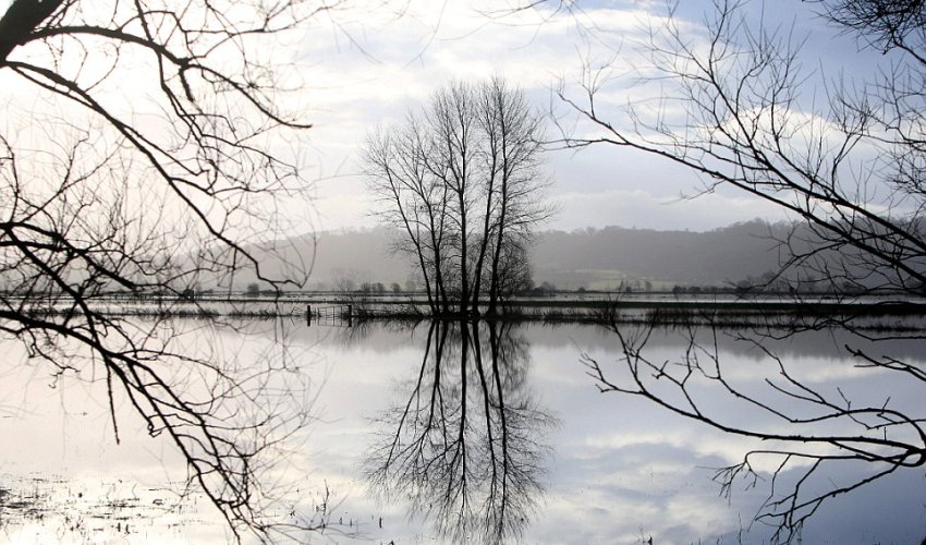 Stunning images of the submerged Somerset Levels - PHOTO Stunning images of the submerged Somerset Levels - PHOTO