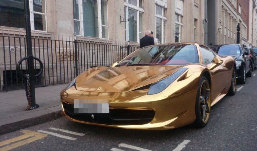 This £200,000 gold Ferrari convertible is fit for a kickboxing champion - PHOTO