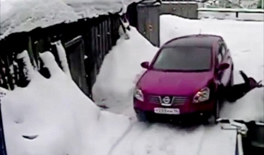 Russian woman repeatedly runs over her elderly neighbor