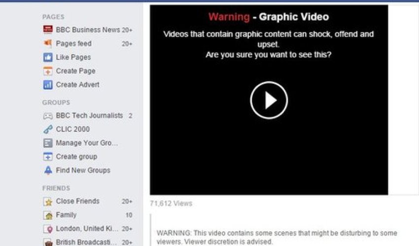 Facebook restricts violent video clips and photos