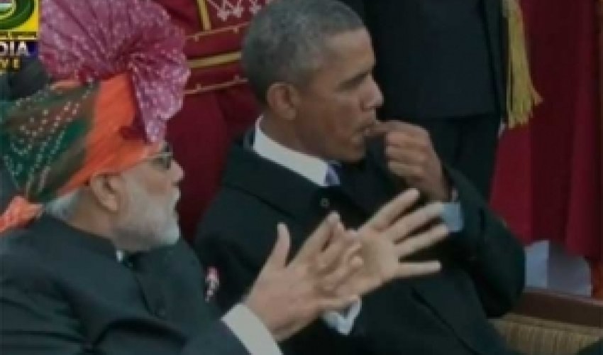 Obamanın saqqızı qalmaqal yaratdı - Video Obamanın saqqızı qalmaqal yaratdı - Video