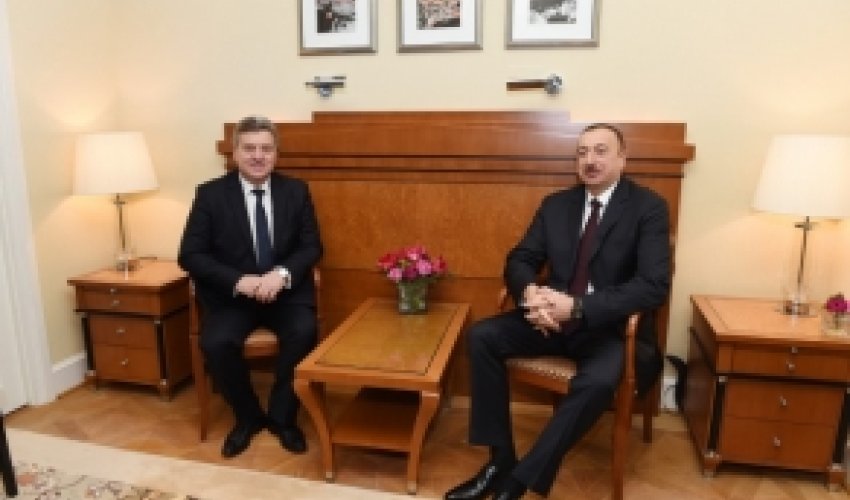 Azərbaycan və Makedoniya prezidentlərinin görüşü oldu