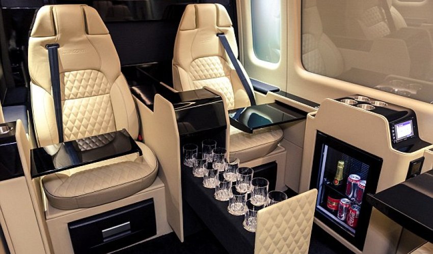 The Mercedes with a private BATHROOM