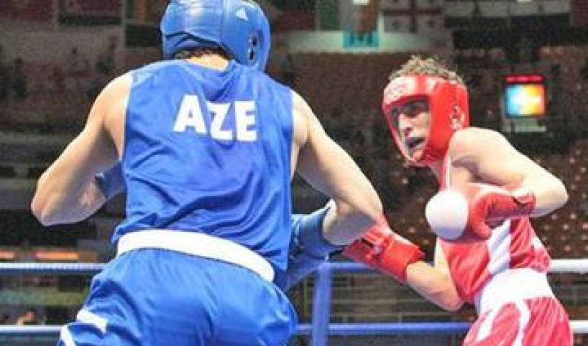 Azerbaijani boxer defeats Armenian Azerbaijani boxer defeats Armenian