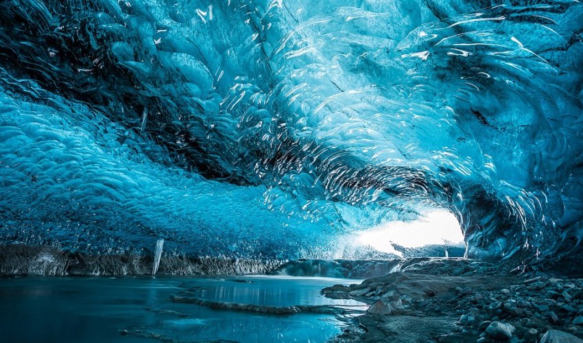 Inside Iceland's crystal cave