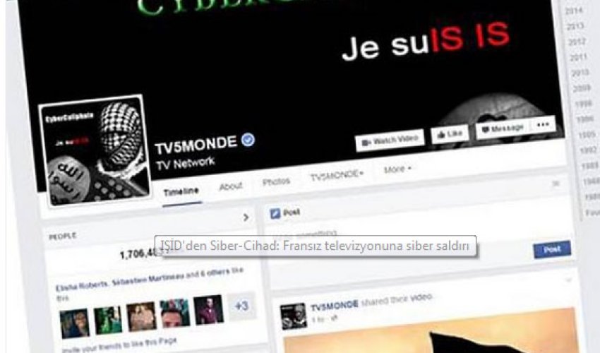 İŞİD-dən kiber-cihad: Fransız TV-si hack edildi