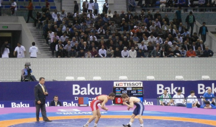 Azerbaijan earn five freestyle golds to conclude Baku 2015 wrestling test event