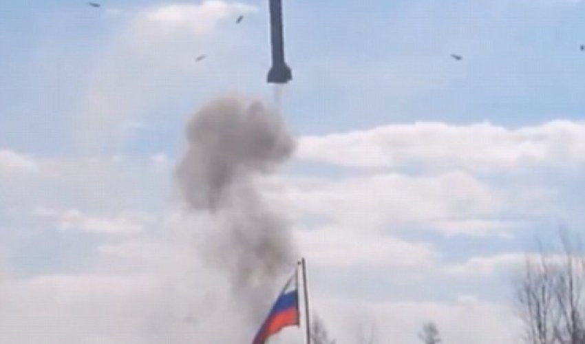 Russian army’s rocket launch test goes terribly wrong