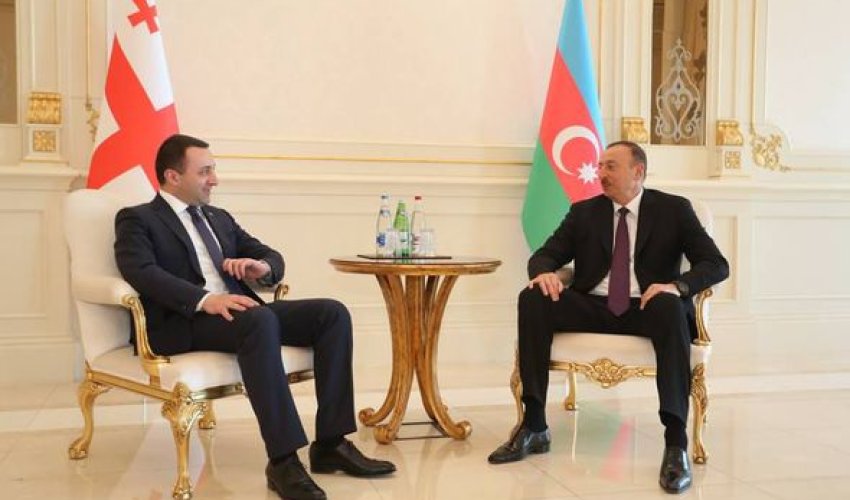 İlham Əliyev İrakli Qaribaşvilini qəbul etdi