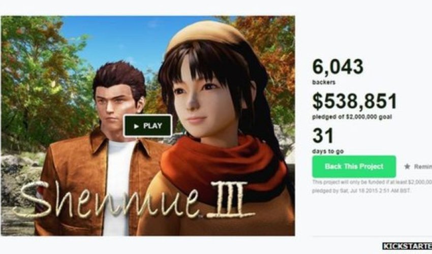Sony starts Kickstarter for Shenmue III game Sony starts Kickstarter for Shenmue III game