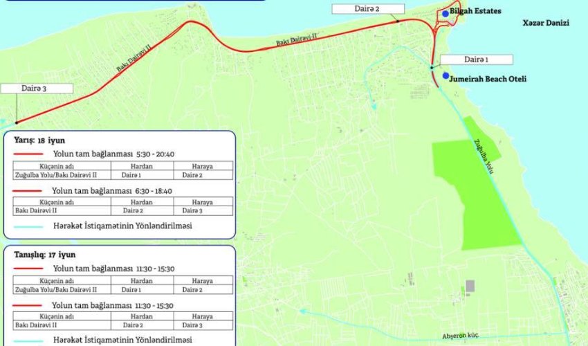 Velosiped yarışı zamanı bağlanacaq yollar - SİYAHI