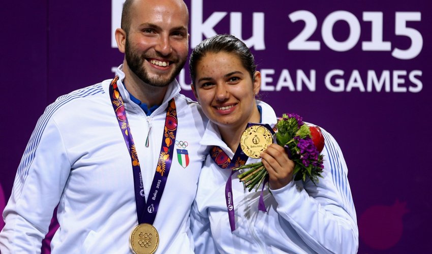 Baku 2015: Italy's golden couple dazzle in mixed rifle event