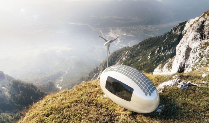 Egg-shaped home powered by sunlight Egg-shaped home powered by sunlight