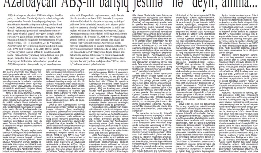 Rəsmi dövlət qəzeti: Azərbaycan ABŞ-ın barışıq jestinə “hə” deyir, amma...