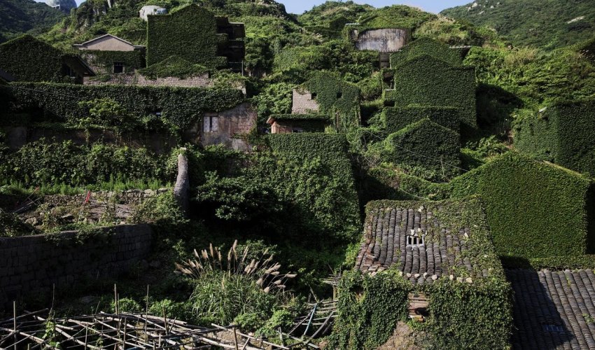 Man's head Only a handful of people still live on the tiny island of Shengshan, but tourists still