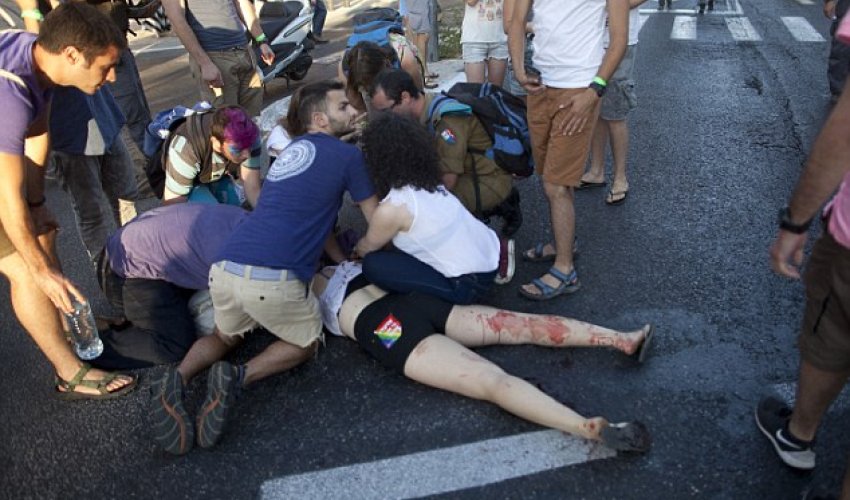 Horror as six people are stabbed at Jerusalem gay pride march Horror as six people are stabbed at Jerusalem gay pride march