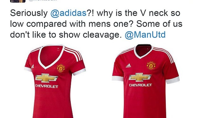 Manchester United slammed for 'sexist' women's replica shirt