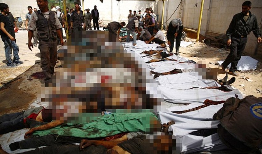 Dozens of Syrians are killed and maimed by Assad regime airstrikes