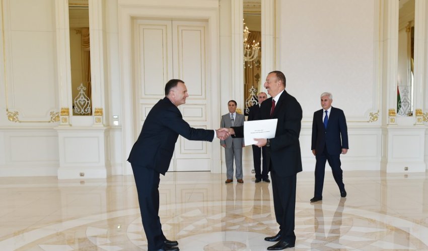 Aliyev receives credentials of new Israeli ambassador in Baku Aliyev receives credentials of new Israeli ambassador in Baku