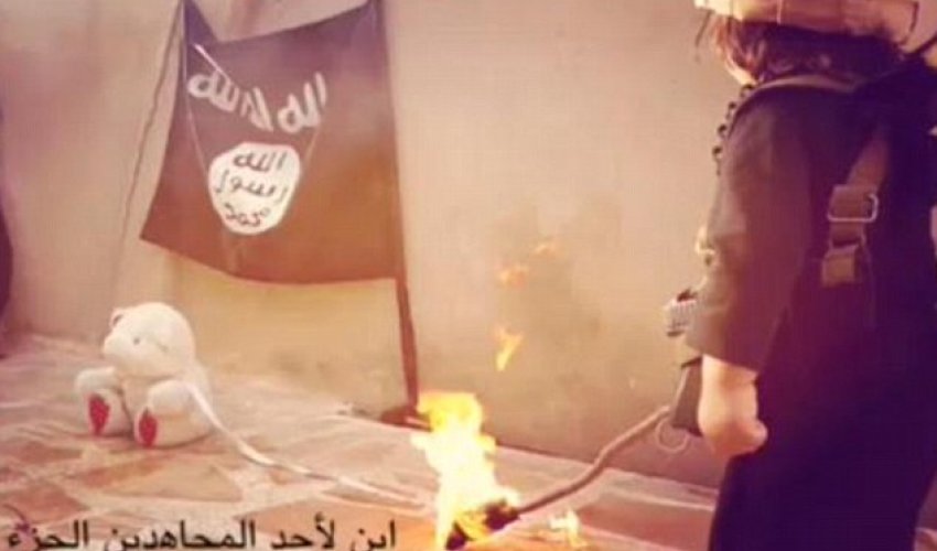 Sick training of a young jihadi