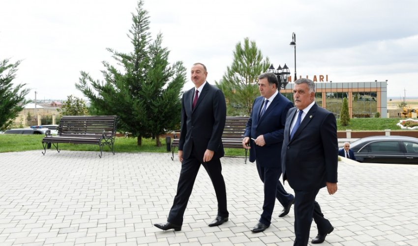 İlham Əliyev Ağsuya içməli suyun verilməsi mərasimində iştirak edib - FOTOLAR