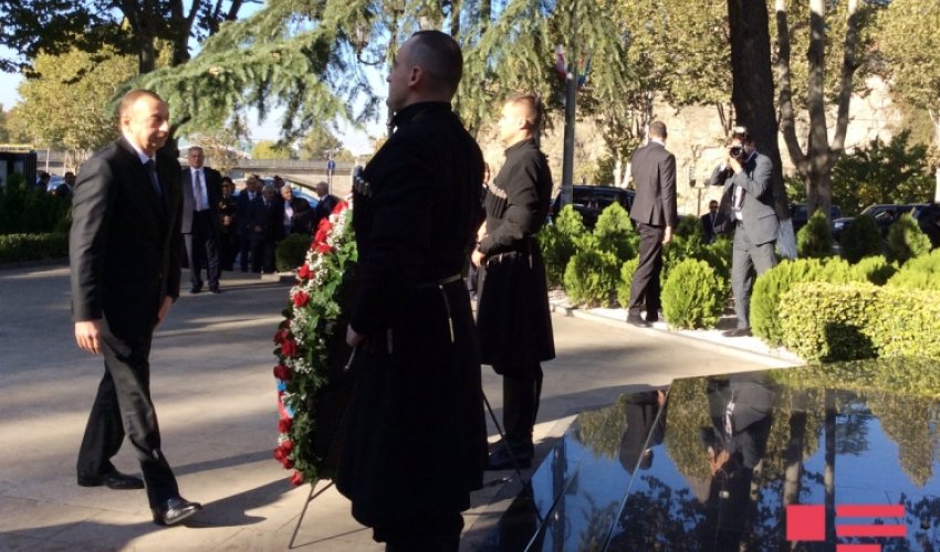 Azərbaycan prezidentinin Gürcüstana rəsmi səfəri başladı