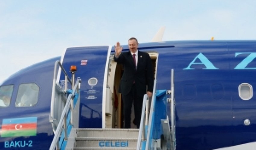 İlham Əliyev Türkiyəyə getdi