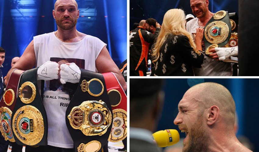 Tyson Fury celebrates win over Wladimir Klitschko by belting out Aerosmith to wife